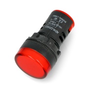 Kontrolka 12V AC/DC - 28mm - czerwona