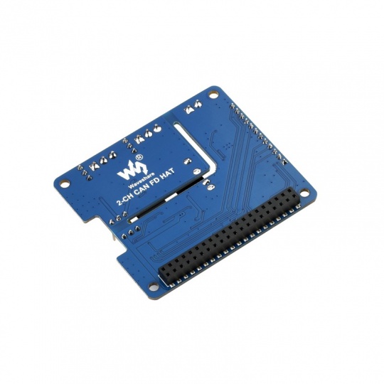 Розширювальний HAT CAN FD - 2-канальний ізольований розширювальний HAT CAN FD - для Raspberry Pi - Waveshare 17075