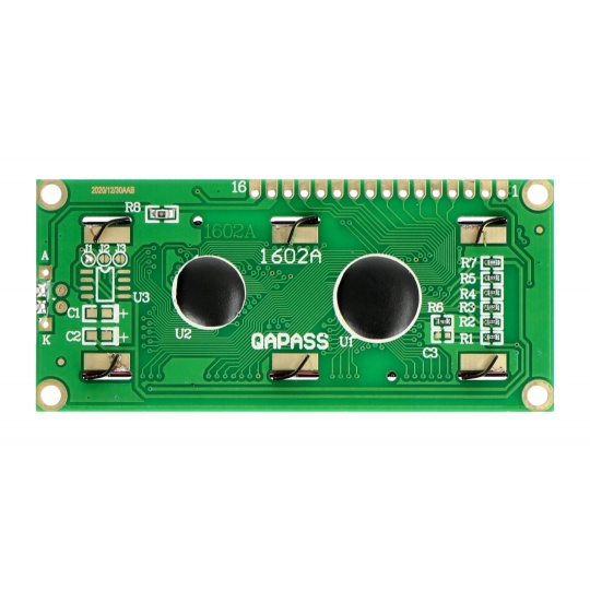 РК-дисплей 2x16 символів - зелений - justPi