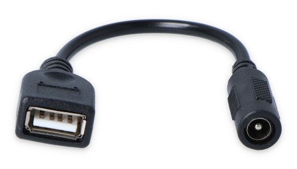 Adapter gniazdo DC 5,5/2,1 - gniazdo USB A