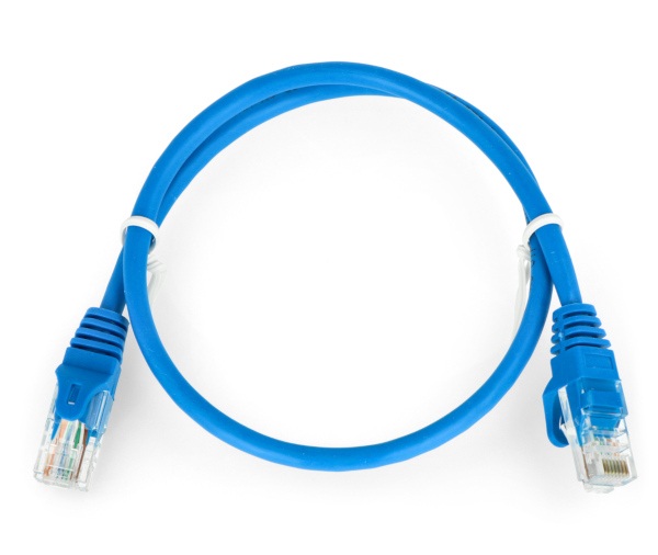 Przewód sieciowy Ethernet Patchcord UTP 5e 0,5m - niebieski