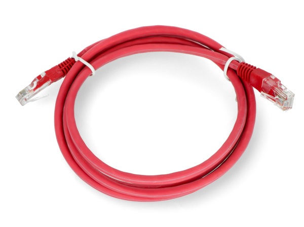 Przewód sieciowy Ethernet Patchcord UTP 5e 1,5m - czerwony