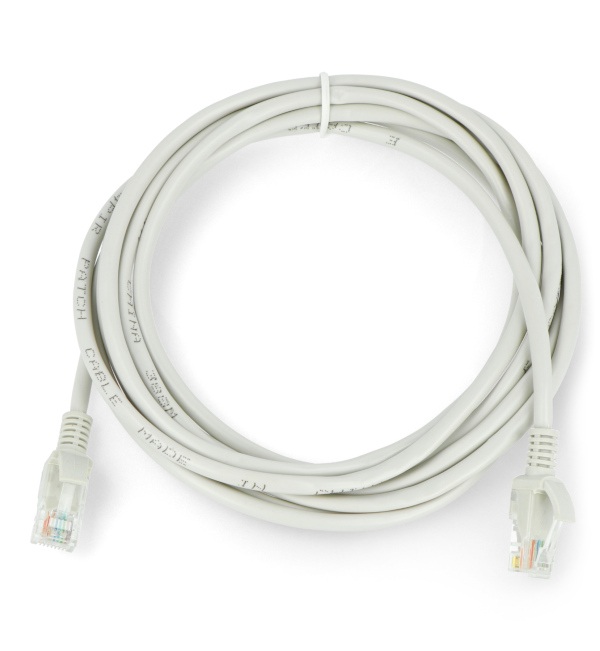 Przewód sieciowy Ethernet Patchcord UTP 5e 3m - szary