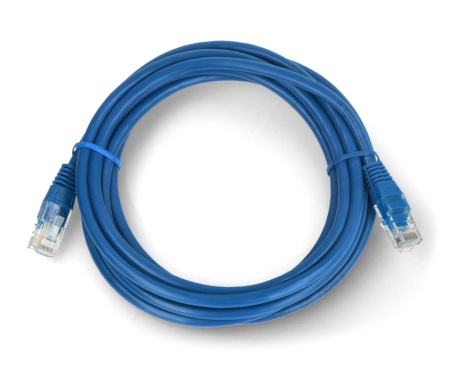Przewód sieciowy Ethernet Patchcord UTP 5e 3m - niebieski
