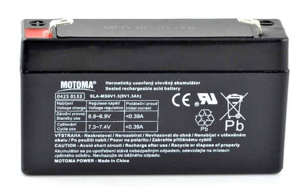 Akumulator żelowy 6 V 1,3 Ah Motoma