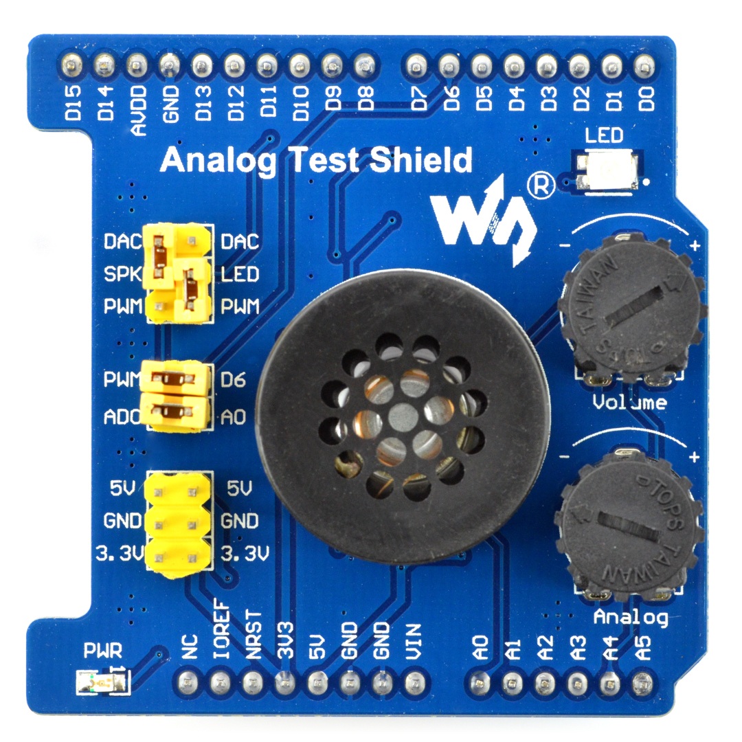 Analog Test ADC/DAC shield dla Arduino