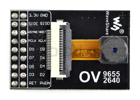 Kamera OV9655 - schemat wyprowadzeń