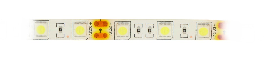 Pasek LED SMD5050 IP65 14,4W, 60 diod/m, 10mm, barwa zimna - 5m