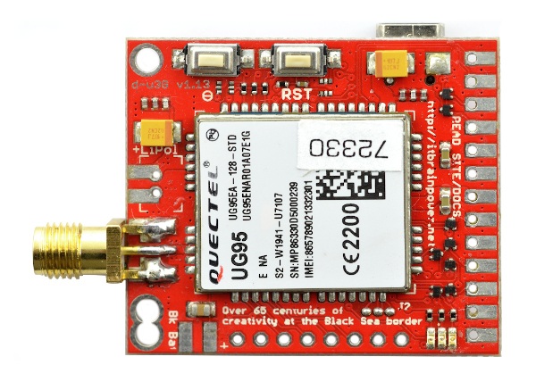 Moduł GSM 3G SIM - d-u3G μ-shield v.1.13 - do Arduino i Raspberry Pi - złącze SMA