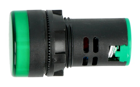 Kontrolka 230V AC - 28mm - zielona