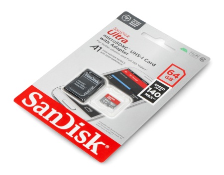 Karta pamięci SanDisk Ultra 667x microSD 64 GB 120 MB/s UHS-I klasa 10, A1 z adapterem.