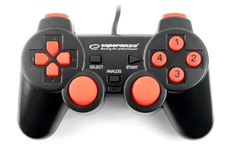 Gamepad Warrior Esperanza EGG102R - czarno-czerwony.