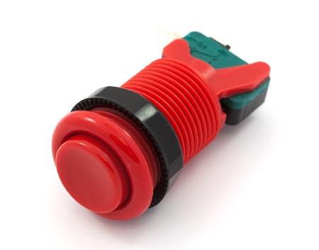 Arcade Concave Button 3,5 cm - czerwony - SparkFun COM-09336