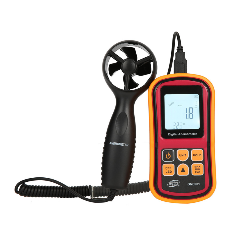 Specyfikacja Anemometr / wiatromierz Benetech GM8901 - wirnik 4-ramienny