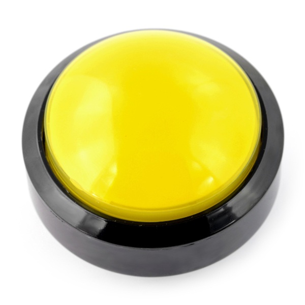 Push Button 6cm - żółty