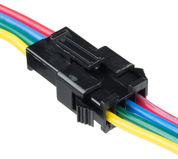 Konektor do taśm i pasków LED JST-SM (4-pin) - SparkFun CAB-14576