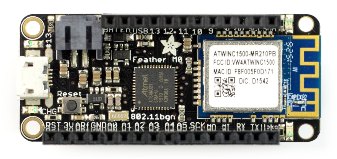 Adafruit Feather M0 WiFi 32-bit, arduino, moduł,kontroler,