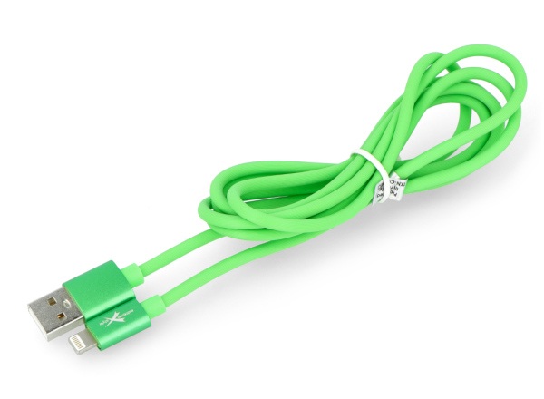 Przewód silikonowy eXtreme USB A - Lightning do iPhone/iPad/iPod 1,5m zielony