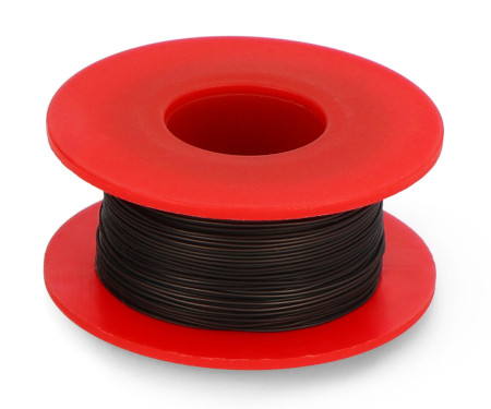 Przewód montażowy KYNAR z miedzi srebrzonej - 0,25mm/AWG 30 - czarny - 50m