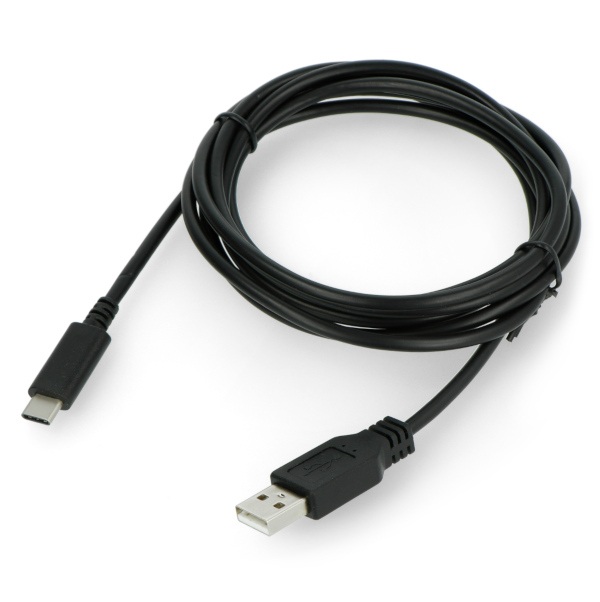 Przewód ART USB 2.0 typ A - USB 2.0 typ C czarny - 2m