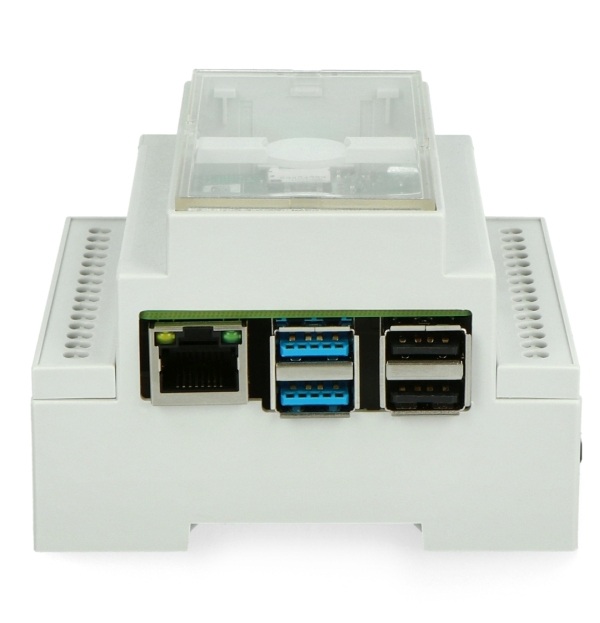 Obudowa do Raspberry Pi 4B na szynę DIN - Multicomp Pro - szara