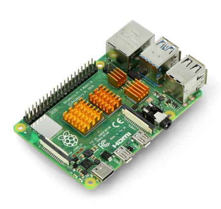 Zestaw radiatorów kompatybilnych z Raspberry Pi 4 złote 4 szt.