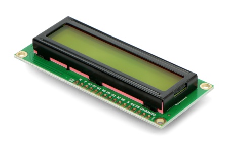 Wyświetlacz LCD 2x16 znaków - zielony - justPi.