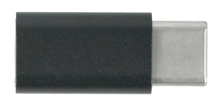 Adapter gniazdo microUSB - wtyk USB typu C - czarny