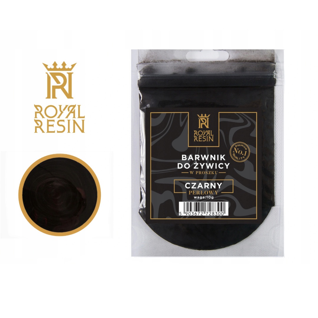 Barwnik do żywicy epoksydowej Royal Resin - perłowy w proszku - 10g - czarny