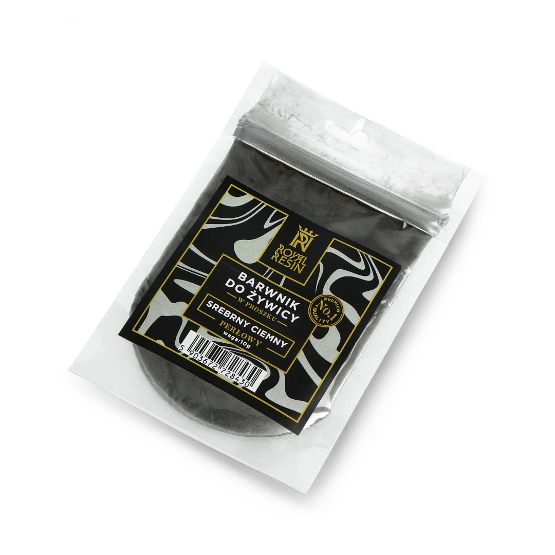 Barwnik do żywicy epoksydowej Royal Resin - perłowy w proszku - 10 g - srebrny ciemny