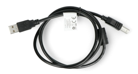 Przewód USB A - B 2.0 Lanberg - z filtrem ferrytowym - czarny 1m