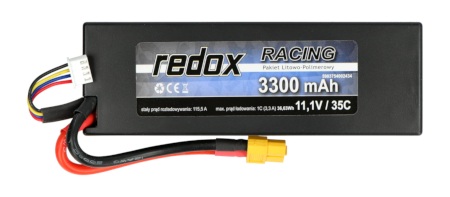 Pakiet Li-Pol Redox Racing 3300 mAh 35C 3S 11,1 V - Hardcase