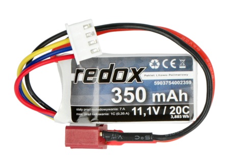 Pakiet Li-Pol Redox 350 mAh 20C 3S 11,1 V