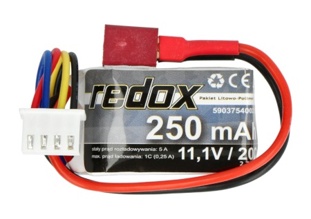 Pakiet Li-Pol Redox 250mAh 20C 3S 11,1V
