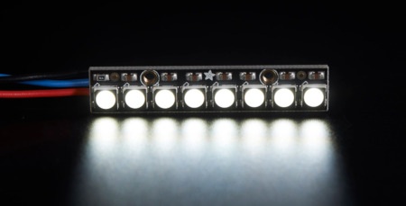NeoPixel Stick - pasek LED 8 x RGBW 5050 - WS2812B / SK6812 - zimna biel - Adafruit 2869.