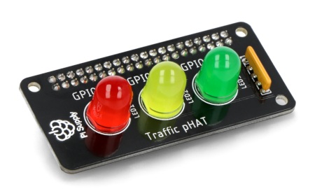 Traffic pHAT - nakładka LED do Raspberry Pi Zero - Pi Supply PIS-1778.