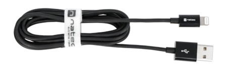 Przewód Natec USB A - Lightning do iPhone/iPad/iPod (MFI) - czarny - 1,5m
