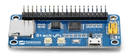 StackyPi - moduł z RP2040, microSD i GPIO
