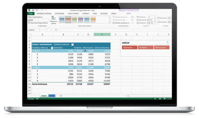 Kurs Excel - tabele przestawne - wersja ON-LINE