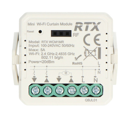 Tuya - sterownik rolet WiFi / Bluetooth dopuszkowy - aplikacja Android / iOS - RTX WCM1MR