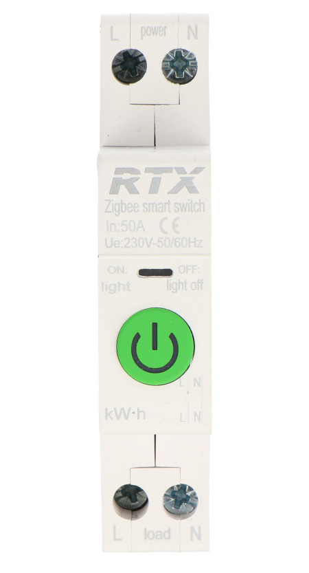 Tuya - przekaźnik z miernikiem energii - 50 A - ZigBee - aplikacja Android / iOS - RTX ZCR1-40EM