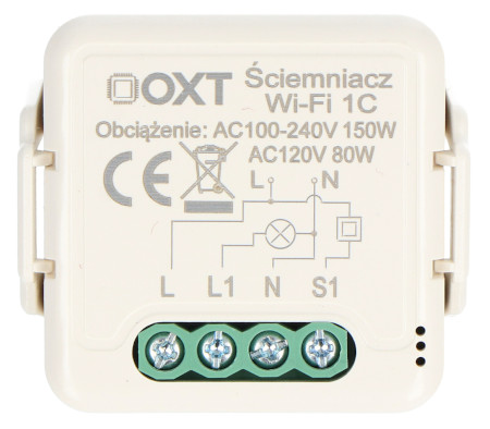 Tuya - jednokanałowy mini sterownik oświetlenia WiFi - aplikacja Android / iOS - OXT SWT24