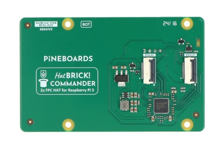 Pineboards HatBRICK! Commander - adapter 2 x PCIe Gen2 do Raspberry Pi 5