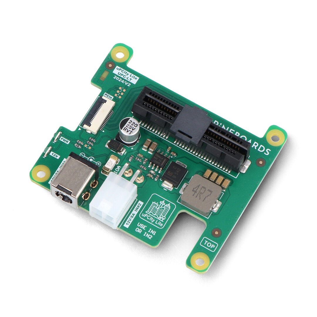Pineboards Hat uPclty Lite - nakładka PCI Express z gniazdem PCIe x4 do Raspberry Pi 5