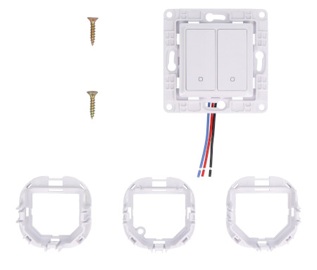 Shelly Wall Switch 2 - inteligentny włącznik ścienny - 2 przyciski - biały