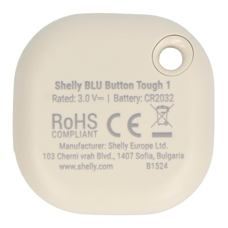 Shelly Blu Button Tough 1 - przycisk aktywacji akcji i scen Bluetooth - beżowy