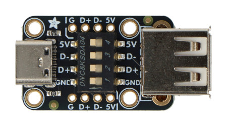 Konwerter USB typu A na USB typu C z przełącznikiem DIP - Adafruit 5972