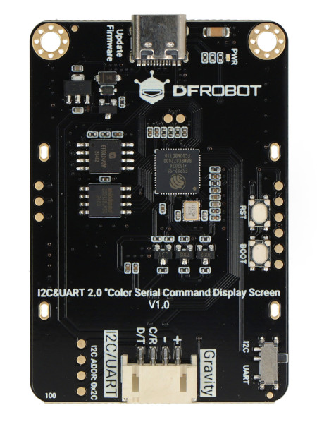 Gravity - wyświetlacz LCD IPS 2'' 320 x 240 px - I2C / UART - kolorowy - DFRobot DFR0997