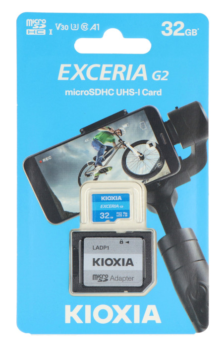 Karta pamięci Kioxia Exceria G2 microSD 32GB 100MB/s UHS-I klasa U3 V30 z adapterem