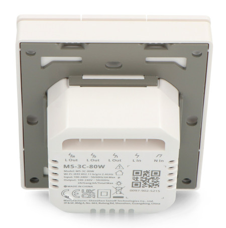 Sonoff M5-3C-80W - inteligentny włącznik ścienny WiFi / Matter - 3-kanałowy - biały